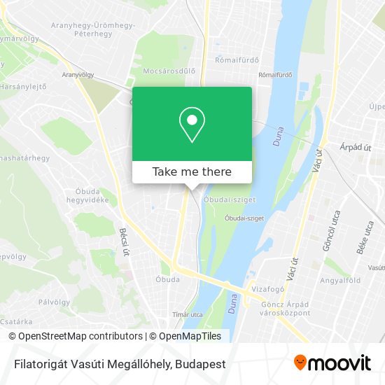 Filatorigát Vasúti Megállóhely map