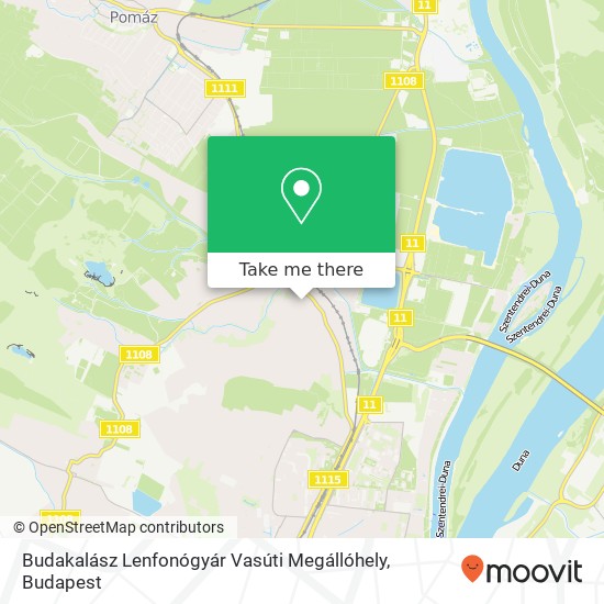 Budakalász Lenfonógyár Vasúti Megállóhely map