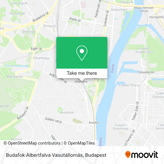 Budafok-Albertfalva Vasútállomás map
