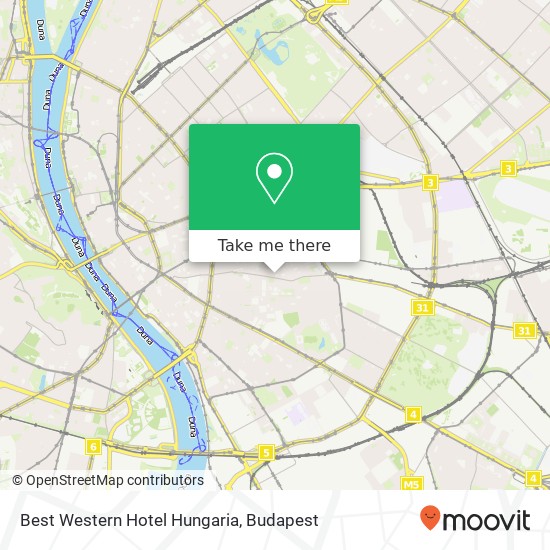 Best Western Hotel Hungaria map