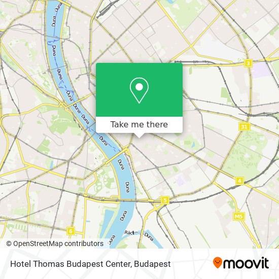 Hotel Thomas Budapest Center map