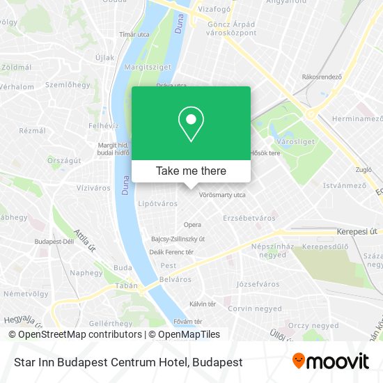 Star Inn Budapest Centrum Hotel map