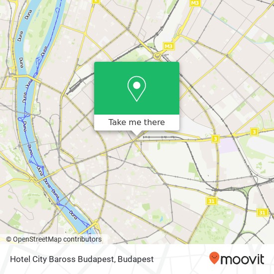 Hotel City Baross Budapest map
