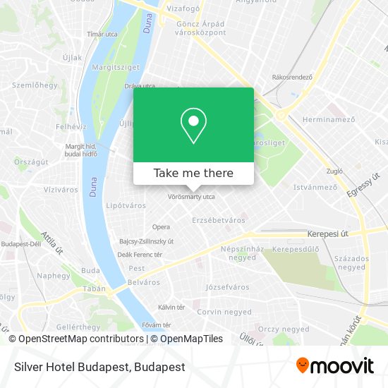 Silver Hotel Budapest map