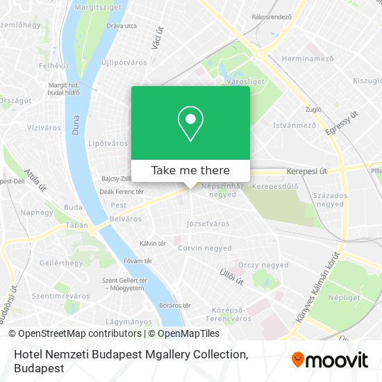 Hotel Nemzeti Budapest Mgallery Collection map