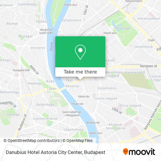 Danubius Hotel Astoria City Center map