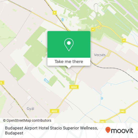 Budapest Airport Hotel Stacio Superior Wellness map