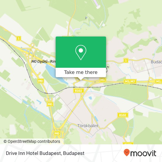 Drive Inn Hotel Budapest map