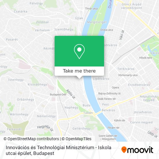 Innovációs és Technológiai Minisztérium - Iskola utcai épület map