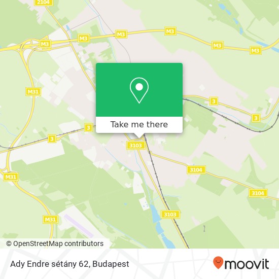 Ady Endre sétány 62 map