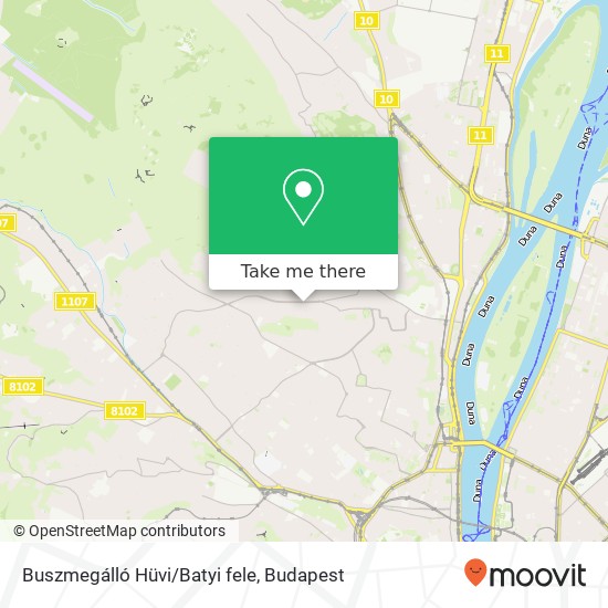 Buszmegálló Hüvi/Batyi fele map