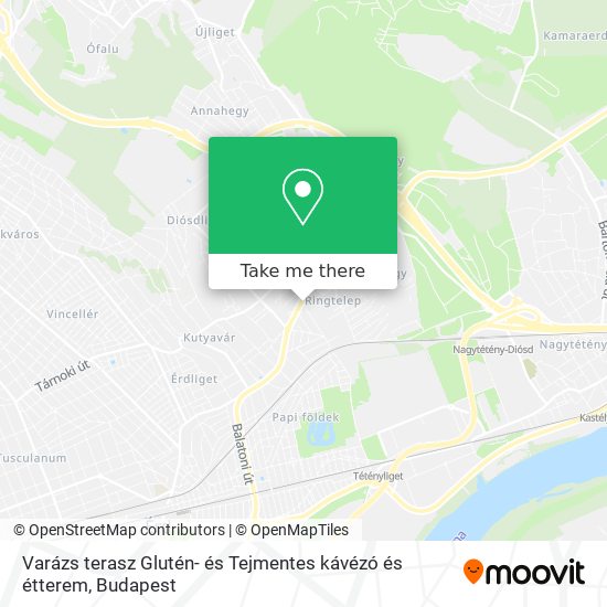 Varázs terasz Glutén- és Tejmentes kávézó és étterem map