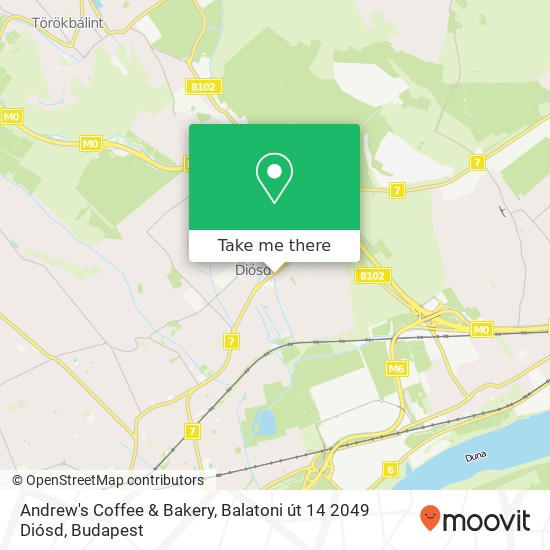 Andrew's Coffee & Bakery, Balatoni út 14 2049 Diósd map