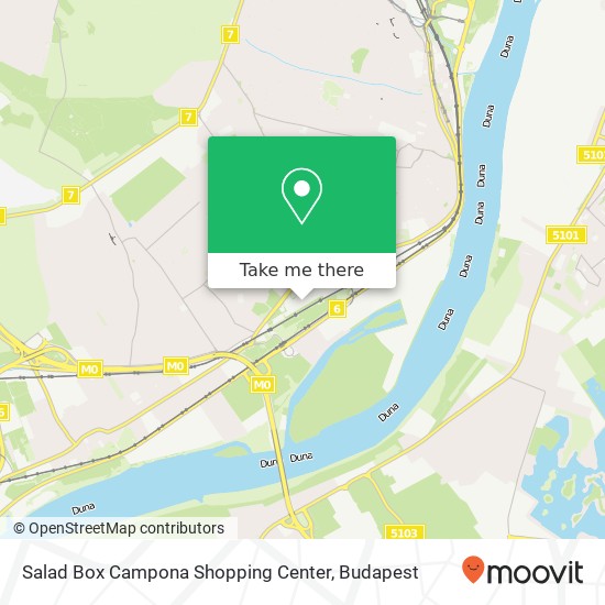 Salad Box Campona Shopping Center, 1223 Budapest map