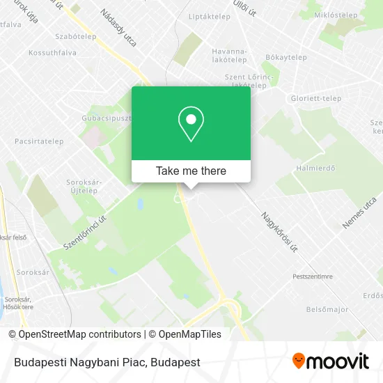 Budapesti Nagybani Piac map