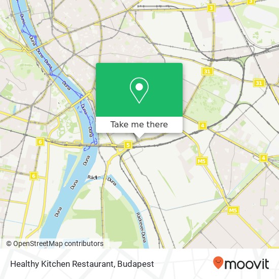 Healthy Kitchen Restaurant, 1097 Budapest map