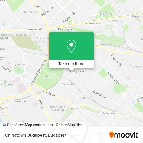 Chinatown Budapest map