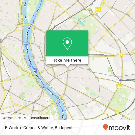 B World's Crepes & Waffle, József körút 21 1085 Budapest map