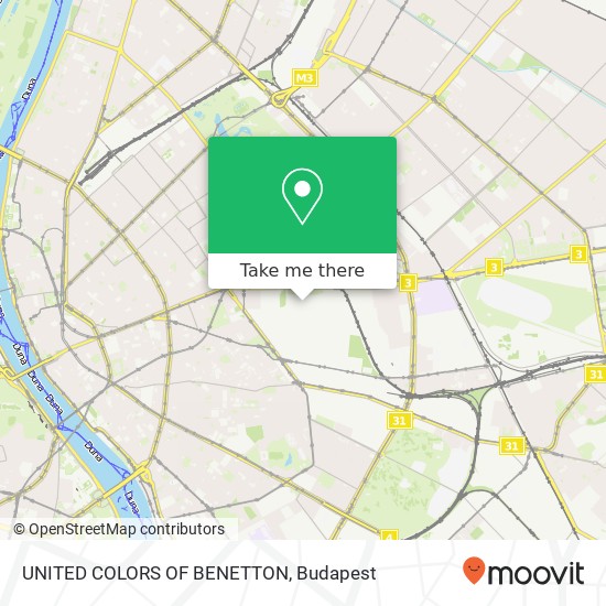 UNITED COLORS OF BENETTON, 1087 Budapest map
