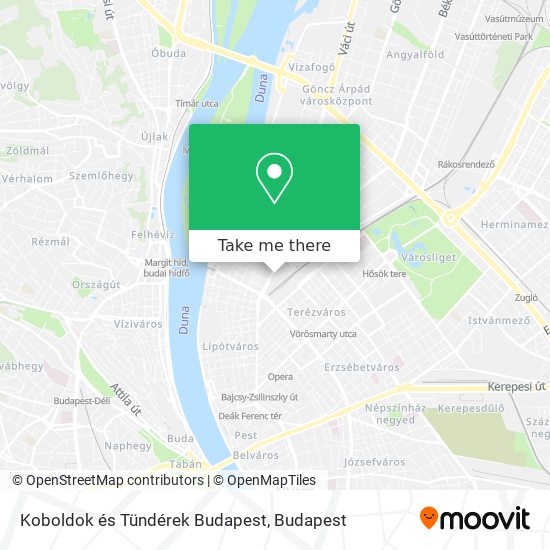 Koboldok és Tündérek Budapest map