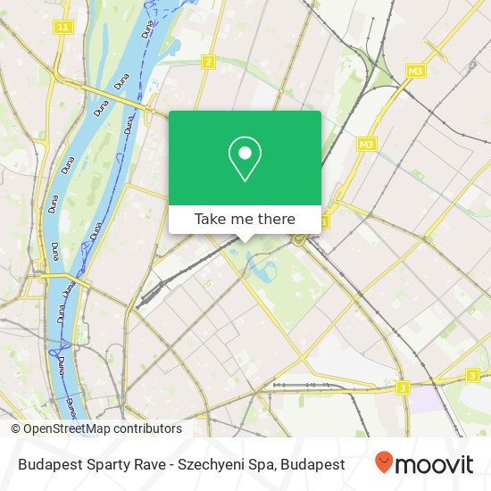 Budapest Sparty Rave - Szechyeni Spa map
