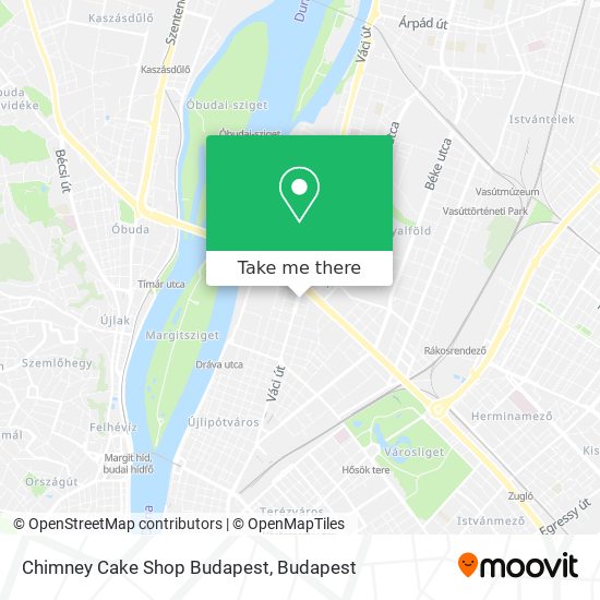 Chimney Cake Shop Budapest map