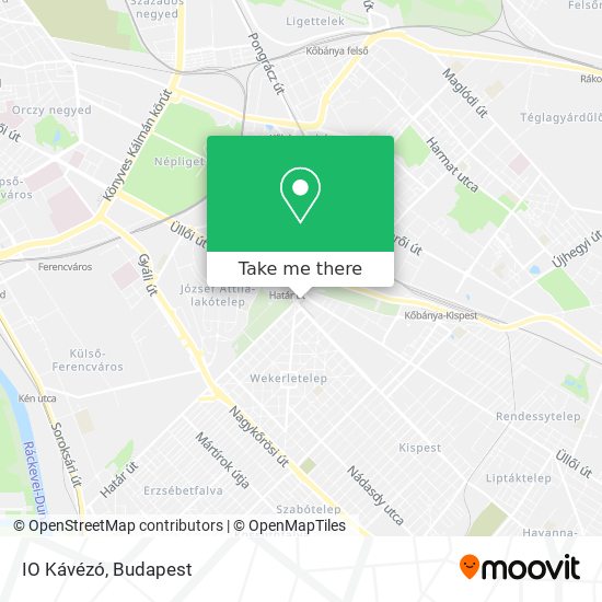 IO Kávézó map