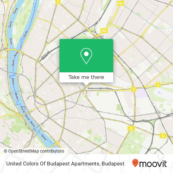 United Colors Of Budapest Apartments map