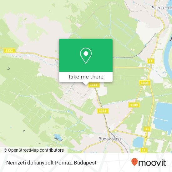 Nemzeti dohánybolt Pomáz map