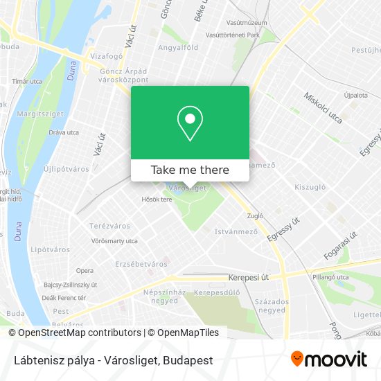 Lábtenisz pálya - Városliget map