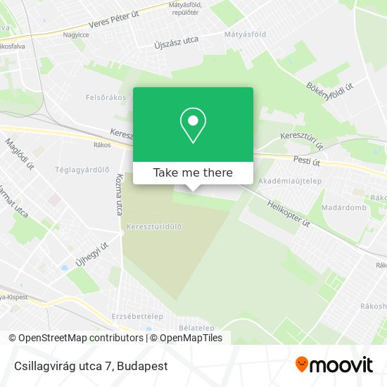 Csillagvirág utca 7 map