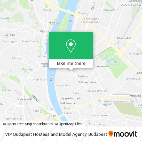 VIP Budapest Hostess and Model Agency map
