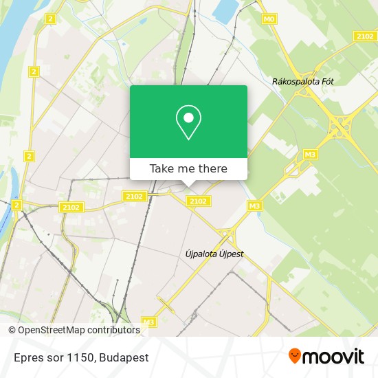 Epres sor 1150 map