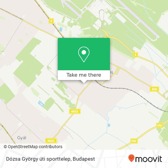 Dózsa György úti sporttelep map