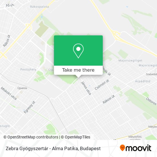 Zebra Gyógyszertár - Alma Patika map