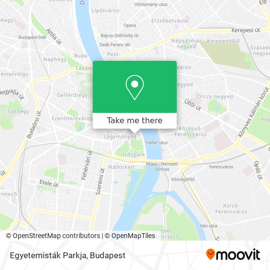 Egyetemisták Parkja map
