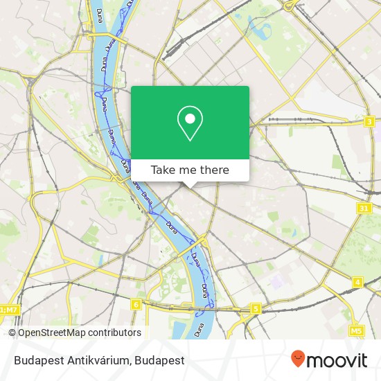 Budapest Antikvárium map