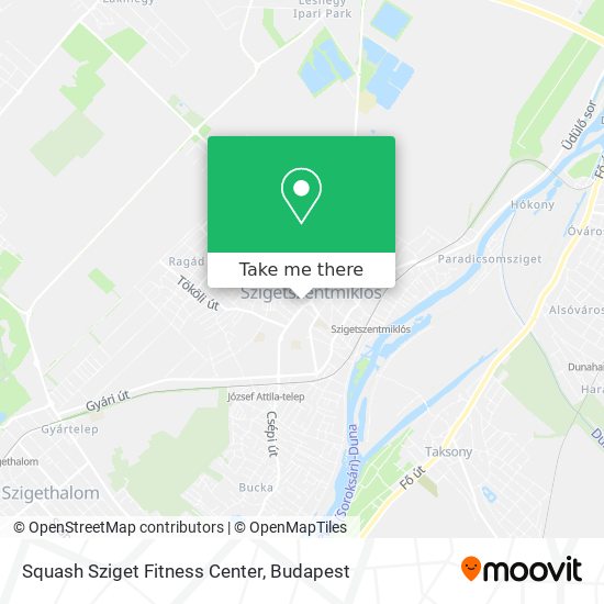 Squash Sziget Fitness Center map