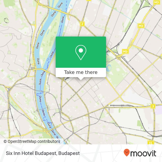 Six Inn Hotel Budapest map
