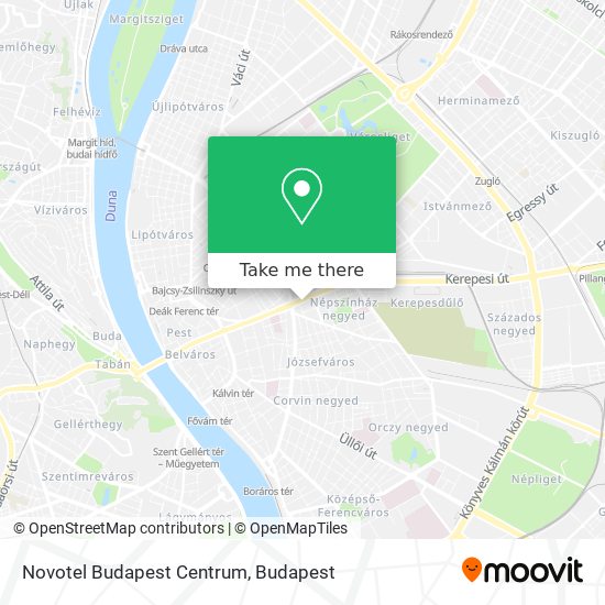Novotel Budapest Centrum map
