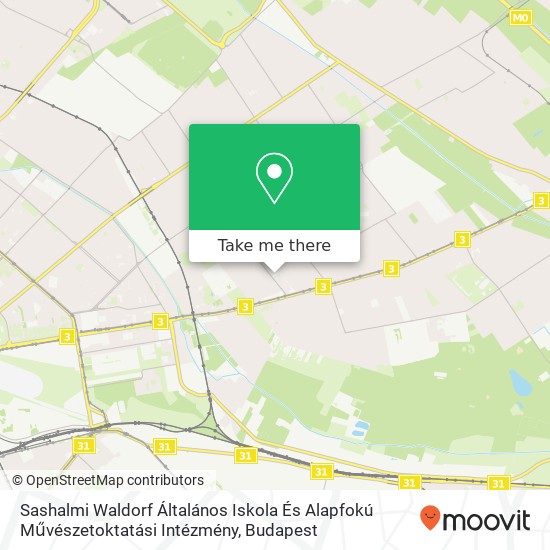 Sashalmi Waldorf Általános Iskola És Alapfokú Művészetoktatási Intézmény map