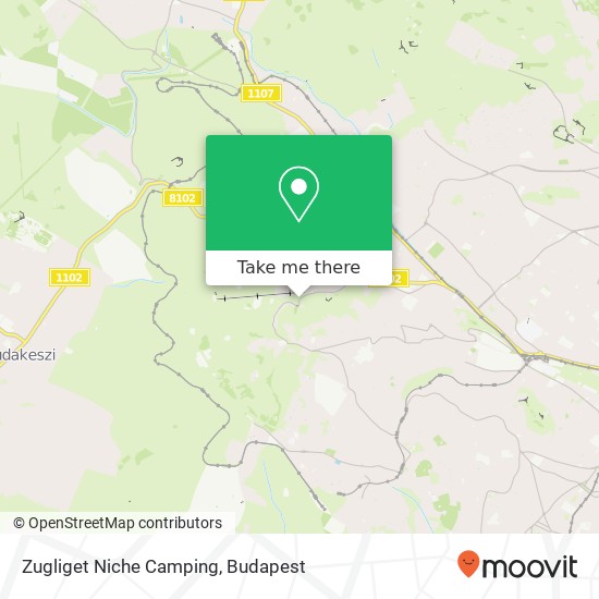 Zugliget Niche Camping map