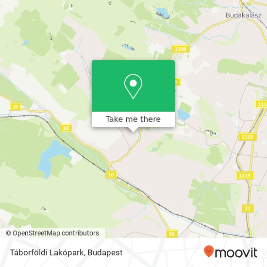 Táborföldi Lakópark map