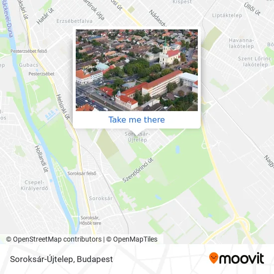 Soroksár-Újtelep map