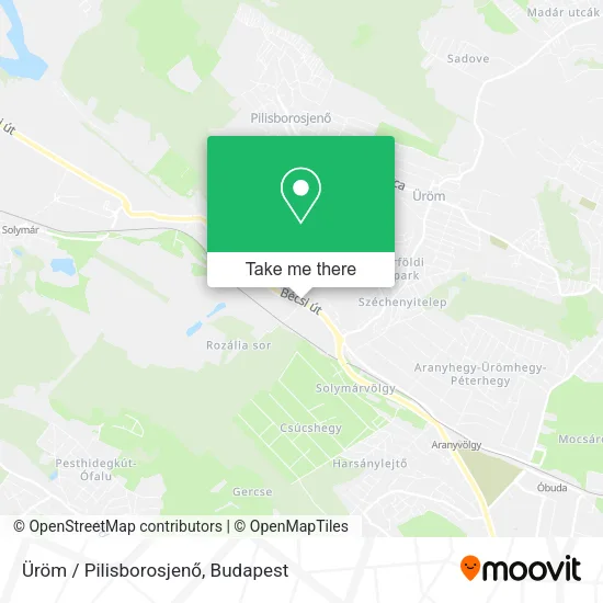 Üröm / Pilisborosjenő map