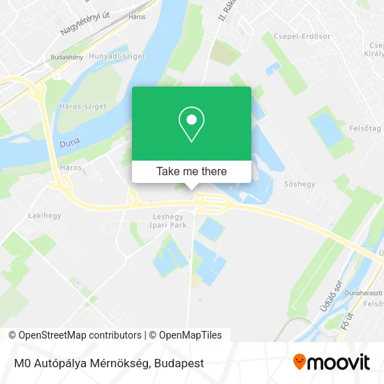M0 Autópálya Mérnökség map