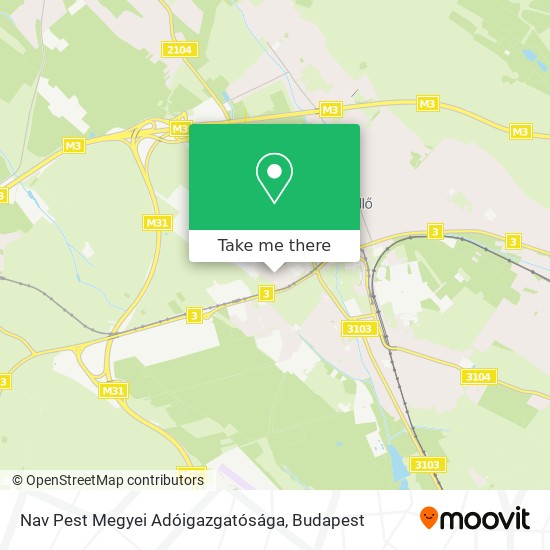 Nav Pest Megyei Adóigazgatósága map