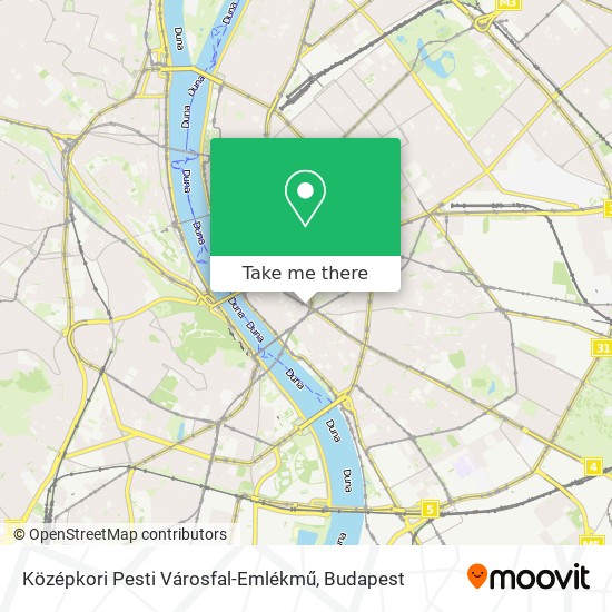 Középkori Pesti Városfal-Emlékmű map