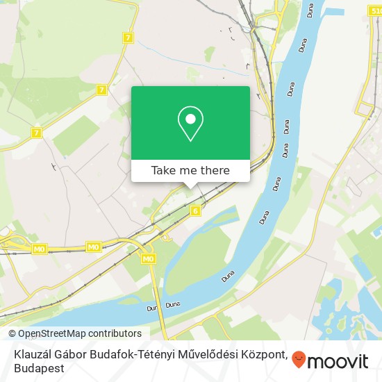 Klauzál Gábor Budafok-Tétényi Művelődési Központ map