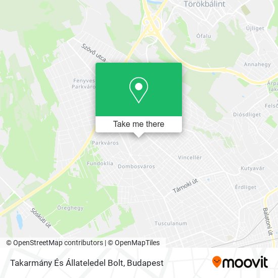 Takarmány És Állateledel Bolt map
